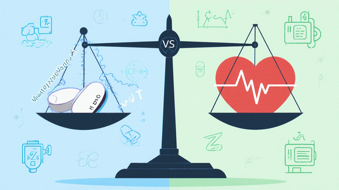 Comparison of methadone and buprenorphine effects on heart rhythm with balanced scales
