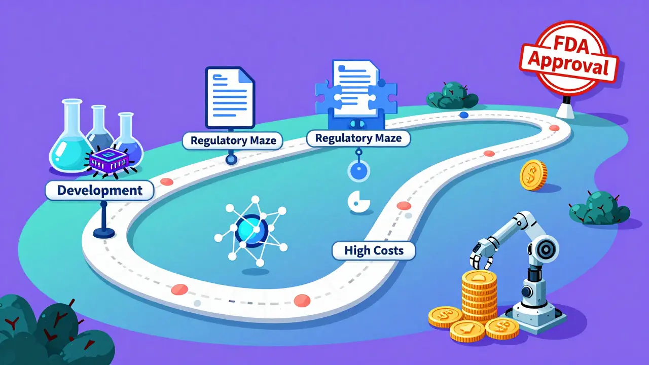 Conceptual map of complex generic drug development and approval