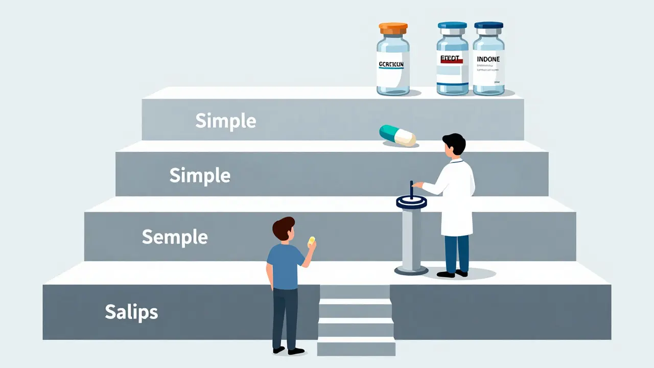 Cartoon depiction of a multi-tier formulary system with a prior authorization checkpoint